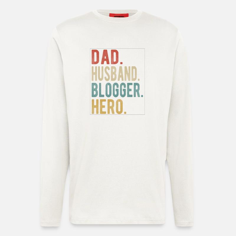 Blogger Papa Ehemann Held - Langarmshirt - made by SPREAD  - OFF WHITE