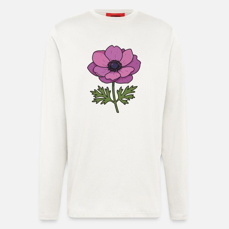Anemonenblüte - Langarmshirt - made by SPREAD  - OFF WHITE