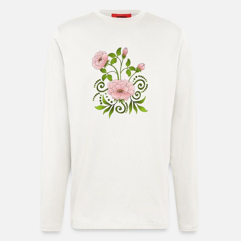 Blumen - Langarmshirt - made by SPREAD  - OFF WHITE