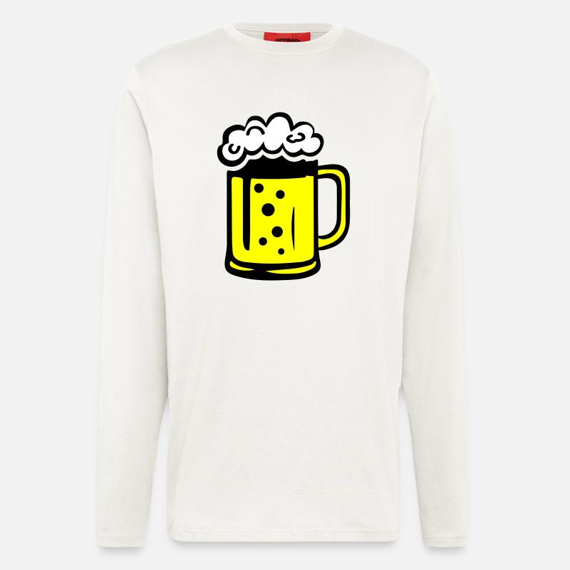 Bier Comic - Langarmshirt - made by SPREAD  - OFF WHITE