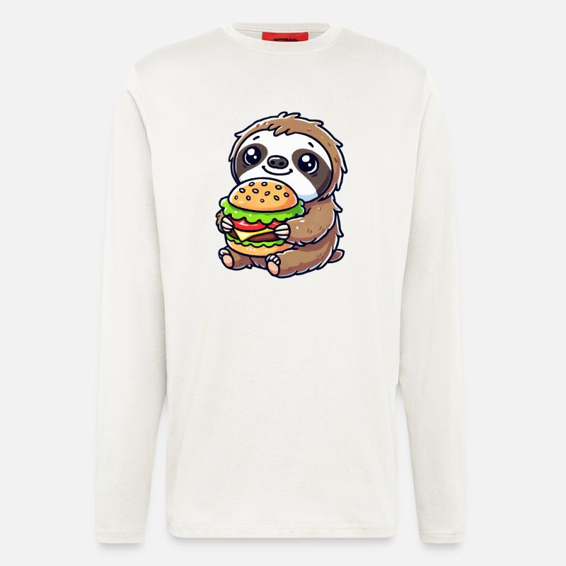 faultier burger - Langarmshirt - made by SPREAD  - OFF WHITE