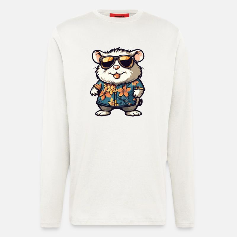 Hamster Comic Vacation - Longsleeve - made by SPREAD  - OFF WHITE