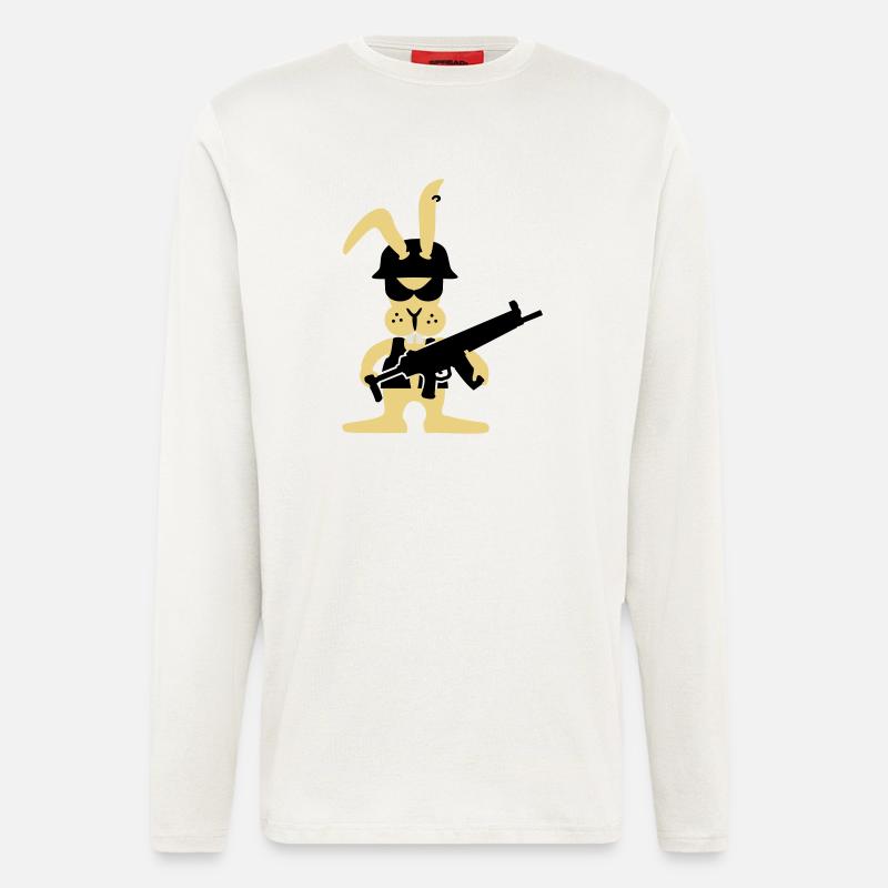 GI bunny punk (B, 3c) - Langarmshirt - made by SPREAD  - OFF WHITE