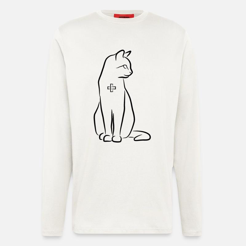 Katzen Erste Hilfe - Langarmshirt - made by SPREAD  - OFF WHITE