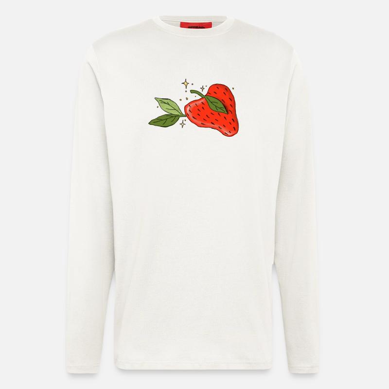 Herz-Erdbeere - Langarmshirt - made by SPREAD  - OFF WHITE