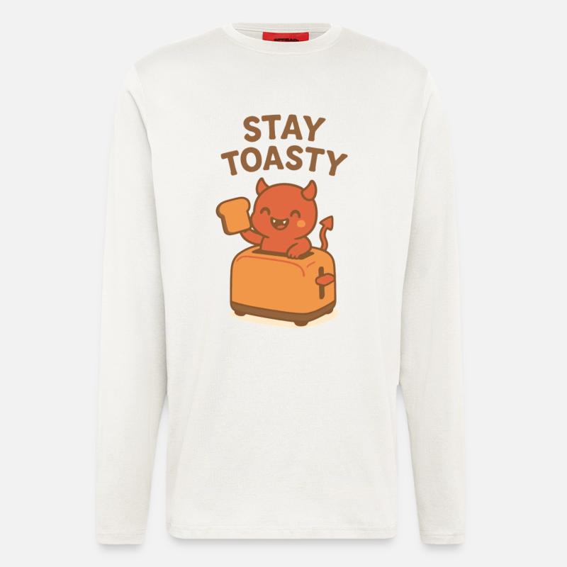 Toasty Devil Frühstück - Langarmshirt - made by SPREAD  - OFF WHITE