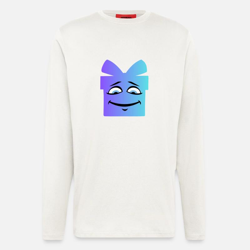 Gradient Smiling Geschenkbox - Langarmshirt - made by SPREAD  - OFF WHITE