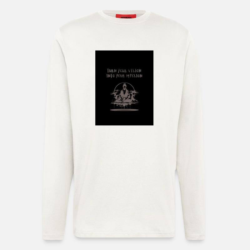 Black_and_Grey_Illustrative_Ninja_T-Hemd - Langarmshirt - made by SPREAD  - OFF WHITE