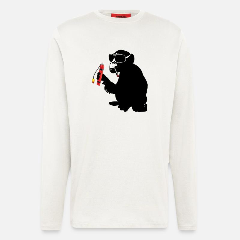 explosiv monkey - Langarmshirt - made by SPREAD  - OFF WHITE