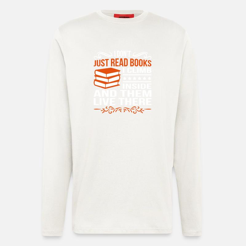 Don't Just Read Books - Langarmshirt - made by SPREAD  - OFF WHITE