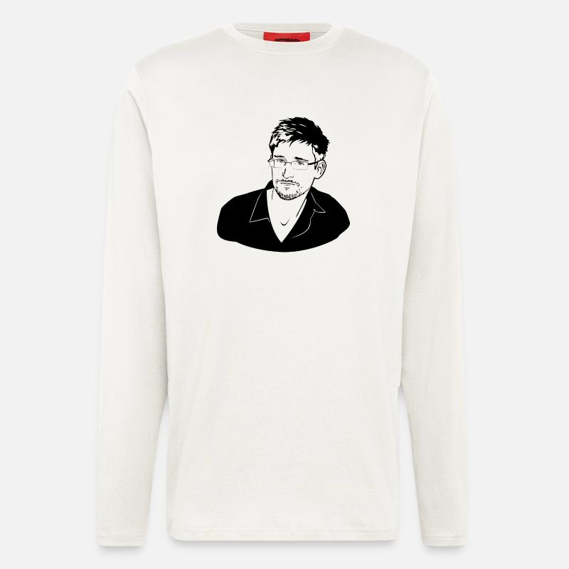 Edward Snowden - Langarmshirt - made by SPREAD  - OFF WHITE