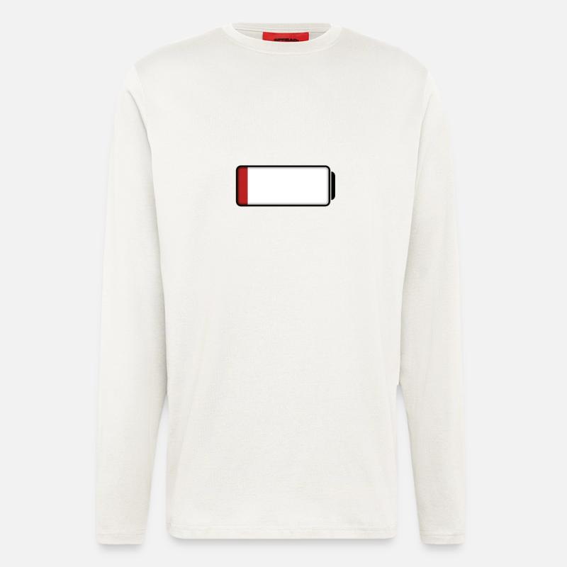 Battery (low / empty - 10%) - Longsleeve - made by SPREAD  - OFF WHITE