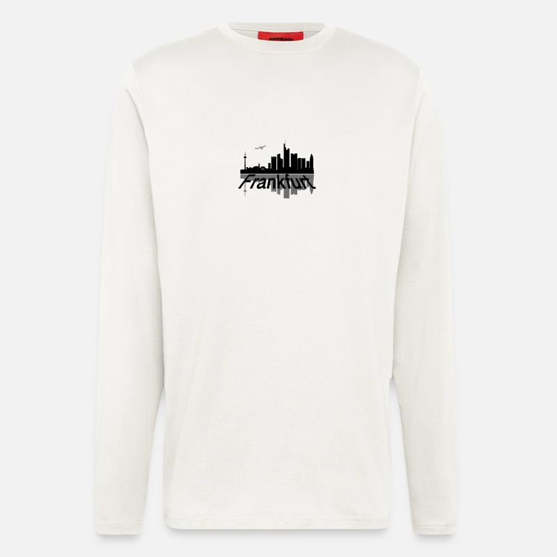 Frankfurt Skyline - Langarmshirt - made by SPREAD  - OFF WHITE