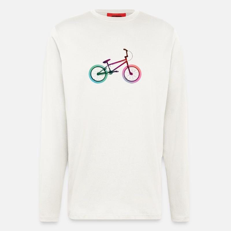 Regenbogen BMX - Langarmshirt - made by SPREAD  - OFF WHITE