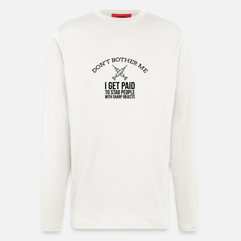 Krankenschwester Spritze - Langarmshirt - made by SPREAD  - OFF WHITE