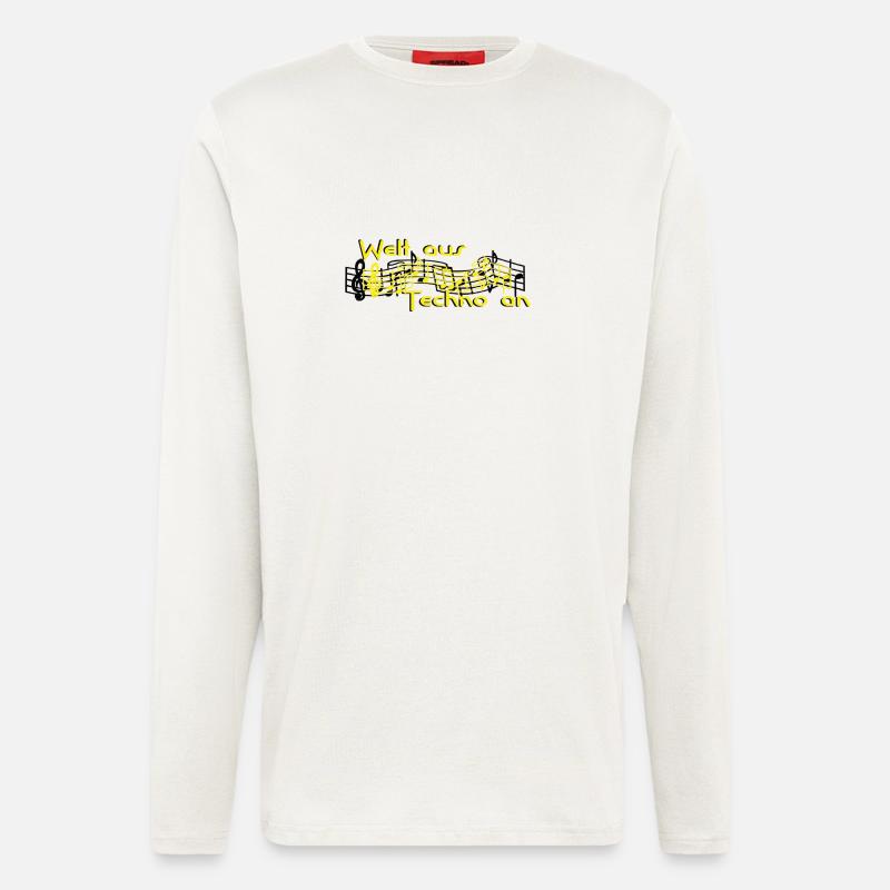 Welt aus Techno an - Langarmshirt - made by SPREAD  - OFF WHITE