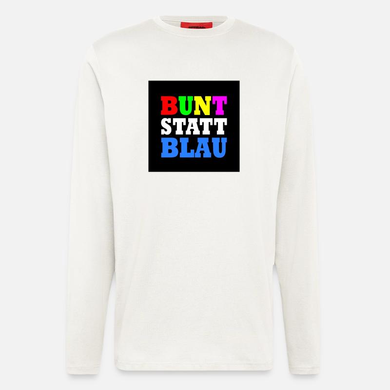 Bunt statt blau - Langarmshirt - made by SPREAD  - OFF WHITE