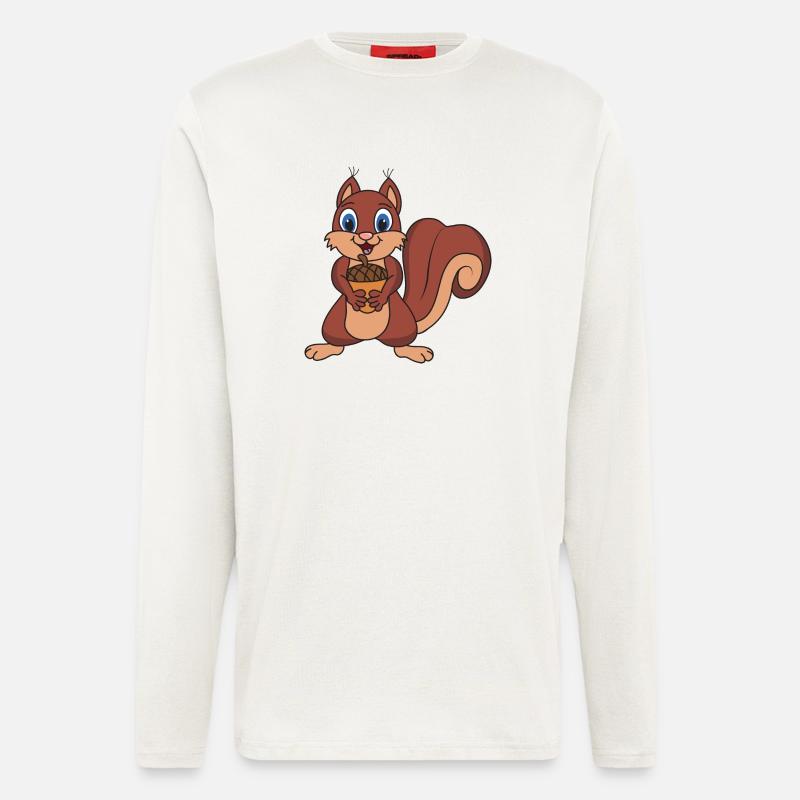Eichhörnchen - Langarmshirt - made by SPREAD  - OFF WHITE