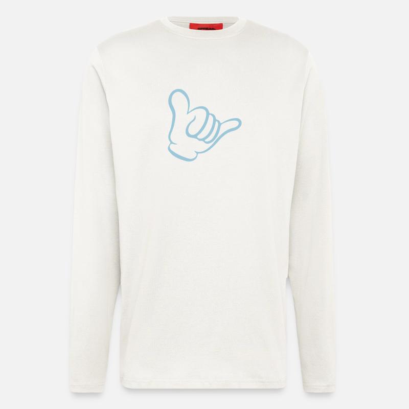 Shaka - Manches longues bio décontracté fabriqué en UE - OFF WHITE