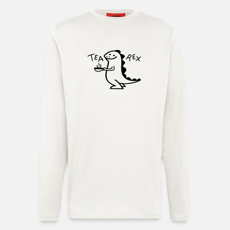 Dino as Tea Rex (b) - Longsleeve - made by SPREAD  - OFF WHITE