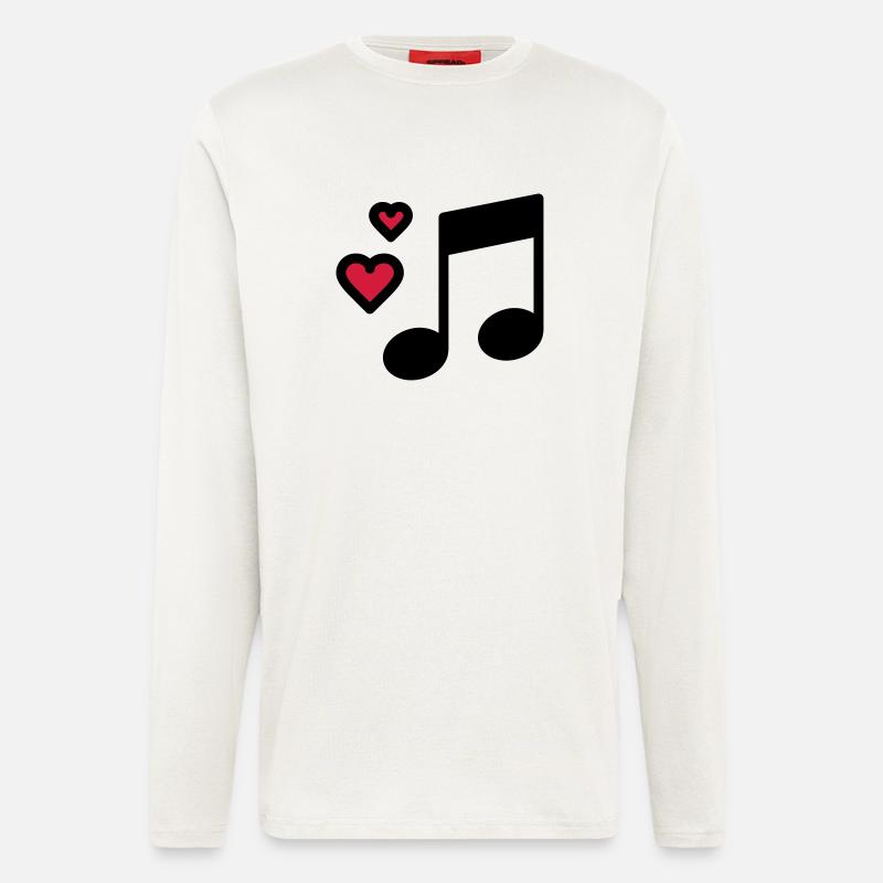 Romantic music note - Longsleeve - made by SPREAD  - OFF WHITE