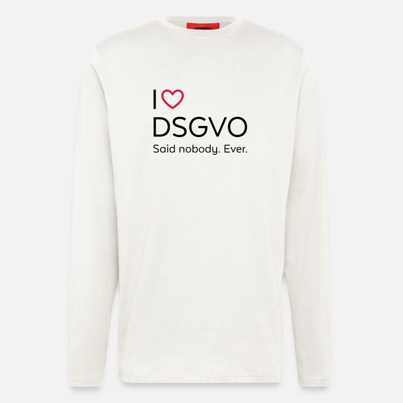 I love DSGVO (black) - Longsleeve - made by SPREAD  - OFF WHITE
