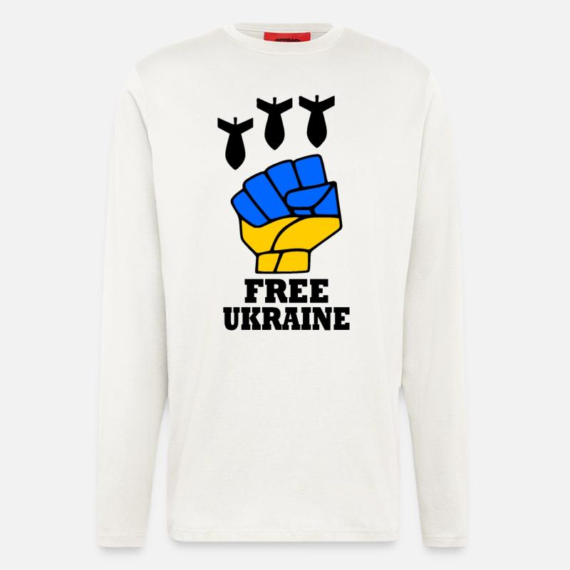 Ukraine - Langarmshirt - made by SPREAD  - OFF WHITE