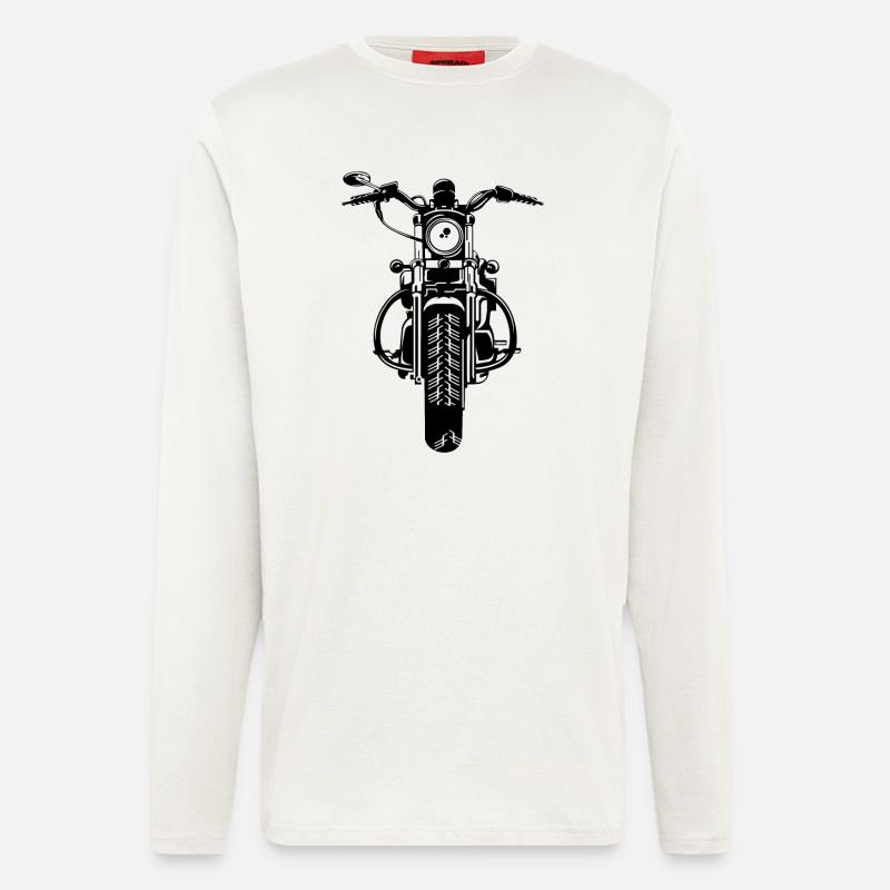Chopper / Motorrad 07_schwarz - Langarmshirt - made by SPREAD  - OFF WHITE