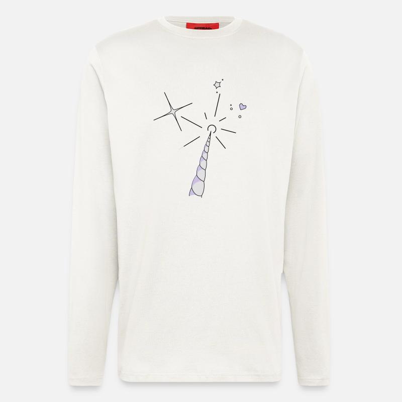 Einhorn Horn - Langarmshirt - made by SPREAD  - OFF WHITE