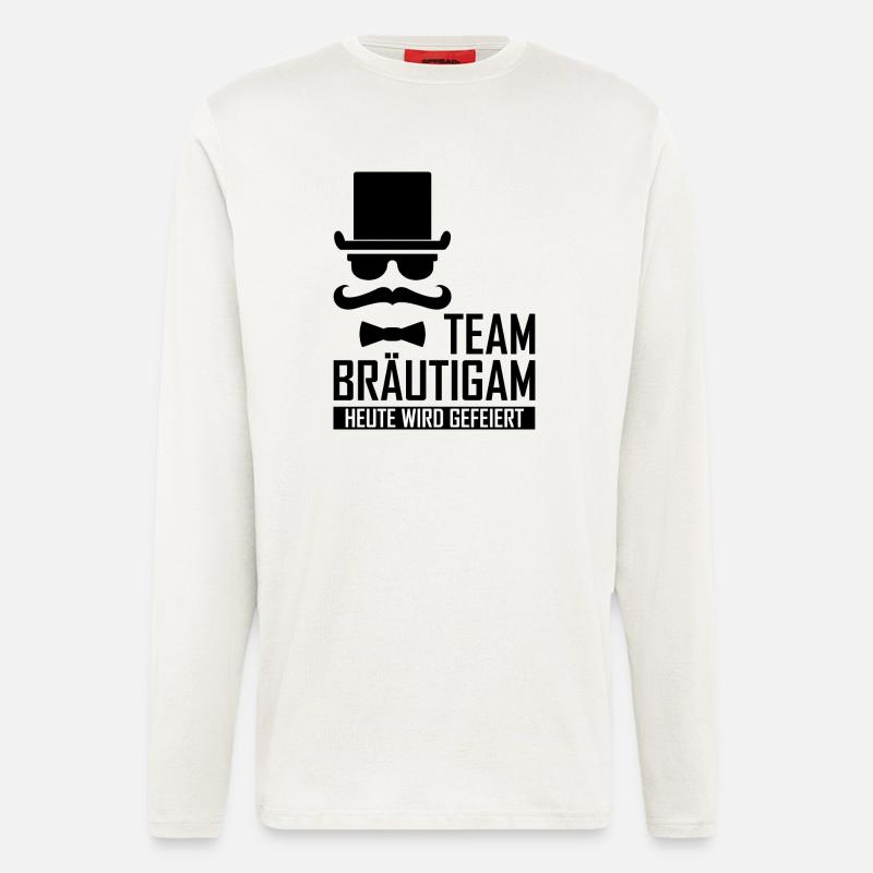 Team Bräutigam 7 - Langarmshirt - made by SPREAD  - OFF WHITE