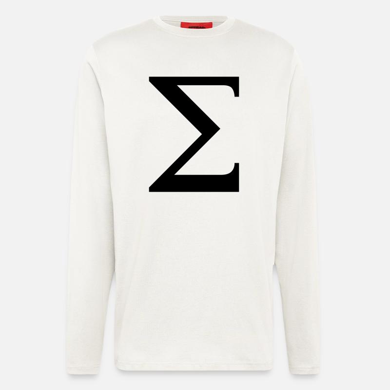 Sigma greek alphabet - Langarmshirt - made by SPREAD  - OFF WHITE