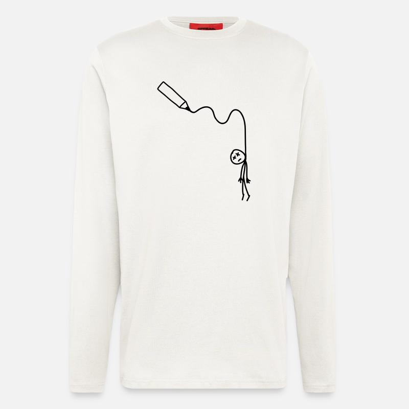 hangman_drawing - Langarmshirt - made by SPREAD  - OFF WHITE