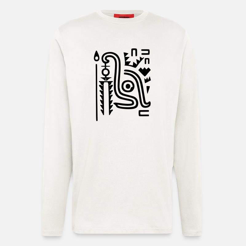 Maya Häuptling - Langarmshirt - made by SPREAD  - OFF WHITE