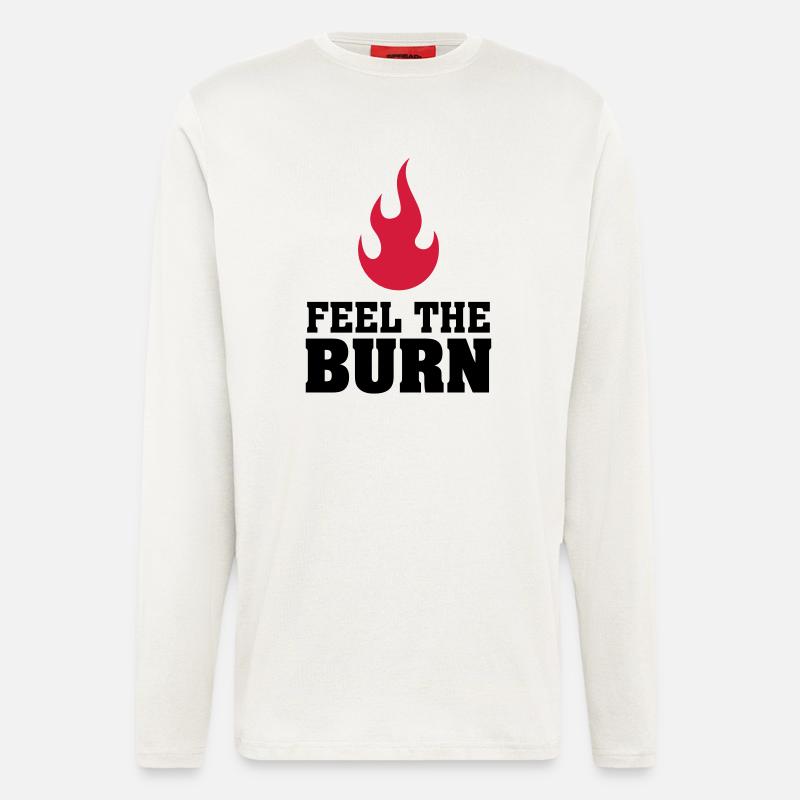 Feel The Burn (Flame) - Langarmshirt - made by SPREAD  - OFF WHITE