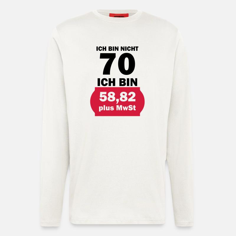 ich bin nicht 70 - Langarmshirt - made by SPREAD  - OFF WHITE
