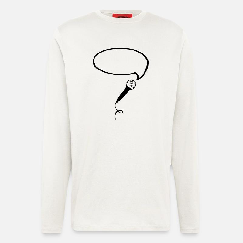 Microphone Bubble (Your Text) - Longsleeve - made by SPREAD  - OFF WHITE