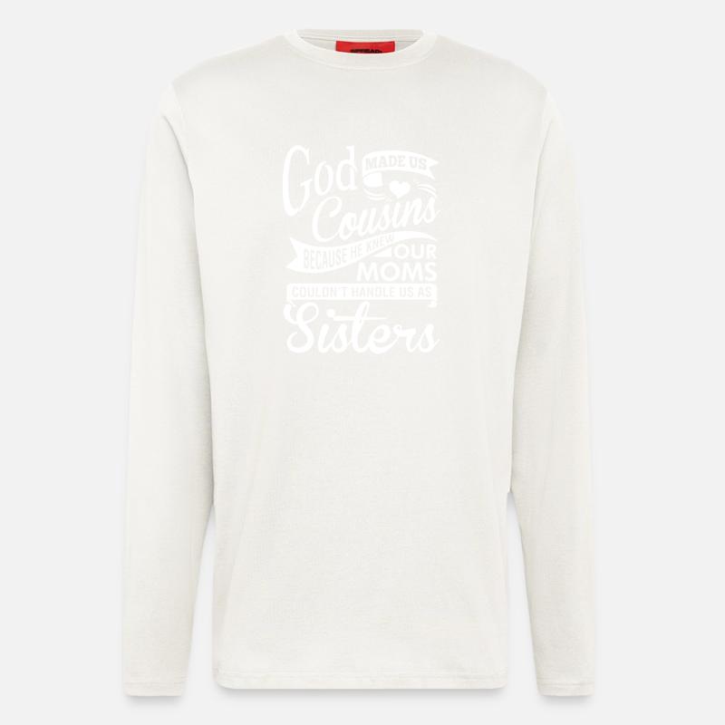 God Made Us Cousins - Longsleeve - made by SPREAD  - OFF WHITE