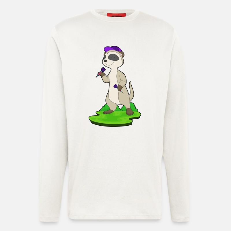 Erdmännchen Dart Dartpfeil - Langarmshirt - made by SPREAD  - OFF WHITE