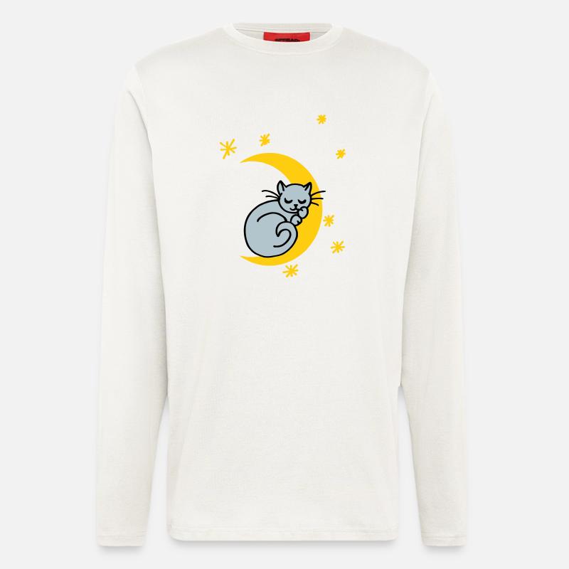 Mondkatze - Langarmshirt - made by SPREAD  - OFF WHITE