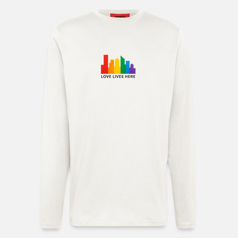 Rainbow Skyline Pride - Longsleeve - made by SPREAD  - OFF WHITE