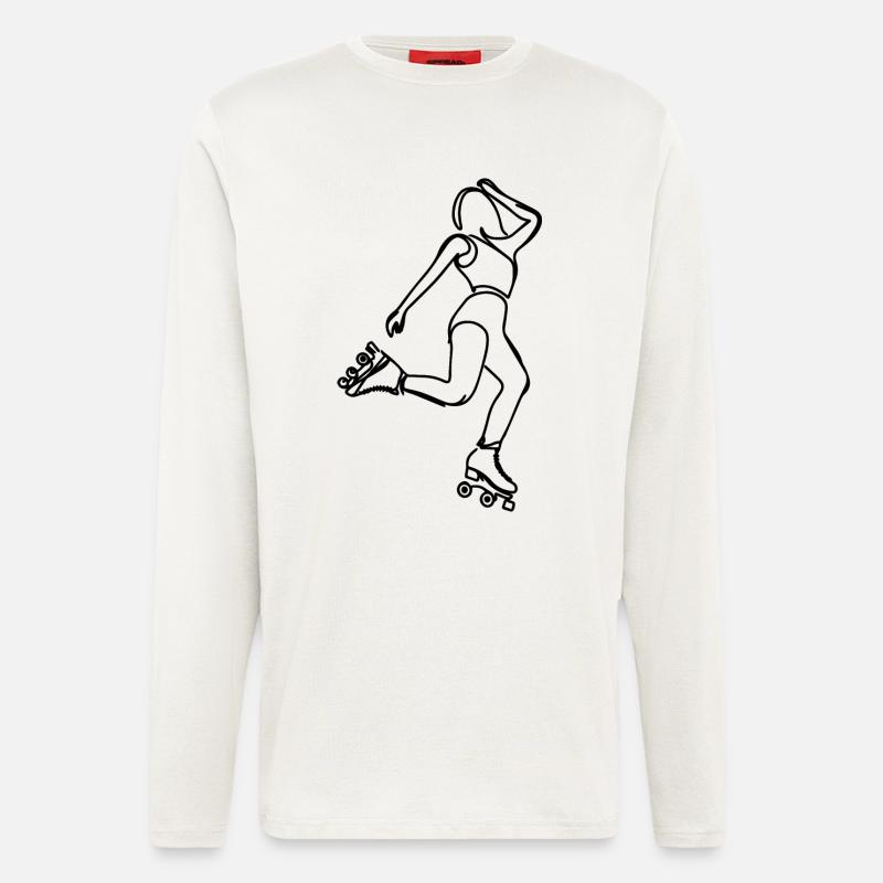 Rollschuh Mädchen - Langarmshirt - made by SPREAD  - OFF WHITE