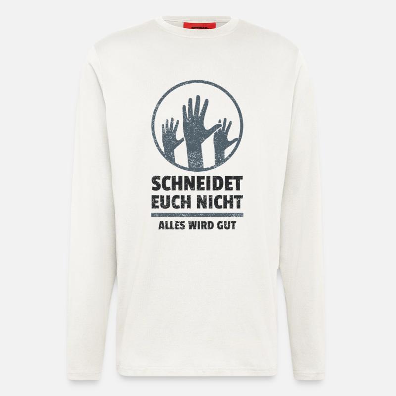 logo schneidet euch nicht - Langarmshirt - made by SPREAD  - OFF WHITE