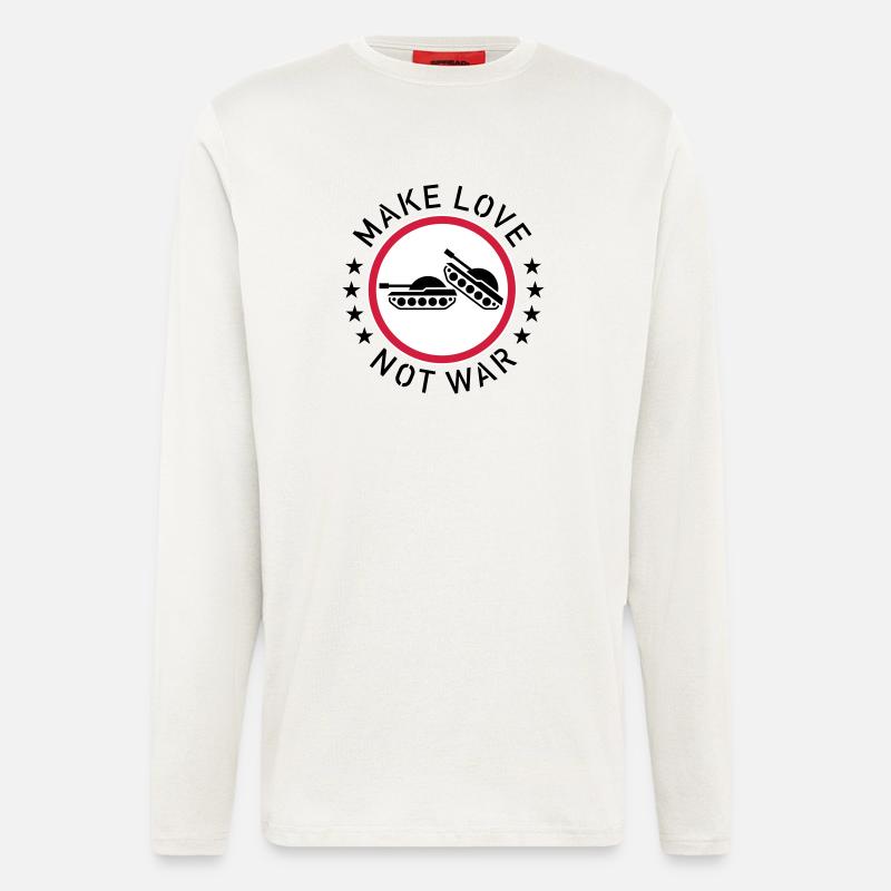 Make Love Not War (3C) - Longsleeve - made by SPREAD  - OFF WHITE
