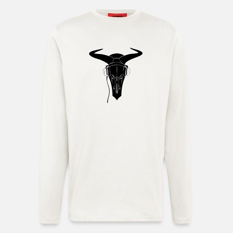 Bison Skull - Langarmshirt - made by SPREAD  - OFF WHITE