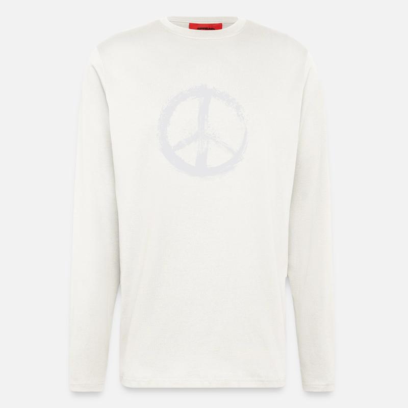 Peace symbol white - Longsleeve - made by SPREAD - OFF WHITE