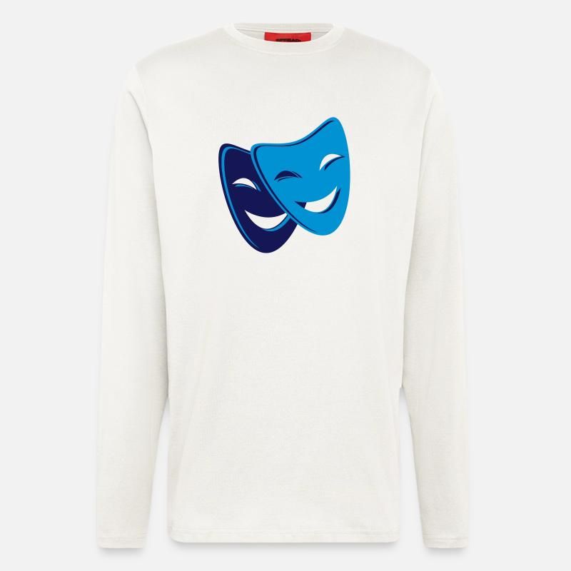 165_masken_2 - Langarmshirt - made by SPREAD  - OFF WHITE