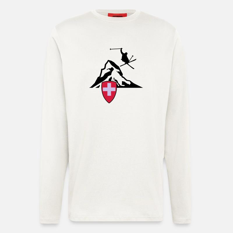 matterhorn schweiz zermatt - Langarmshirt - made by SPREAD  - OFF WHITE