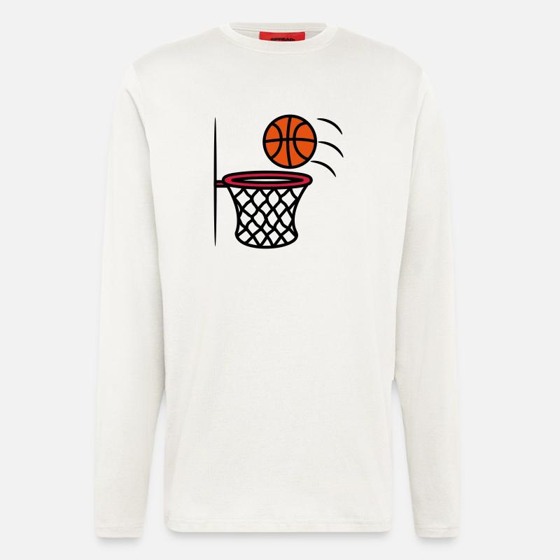 Basketball korb - Langarmshirt - made by SPREAD - OFF WHITE