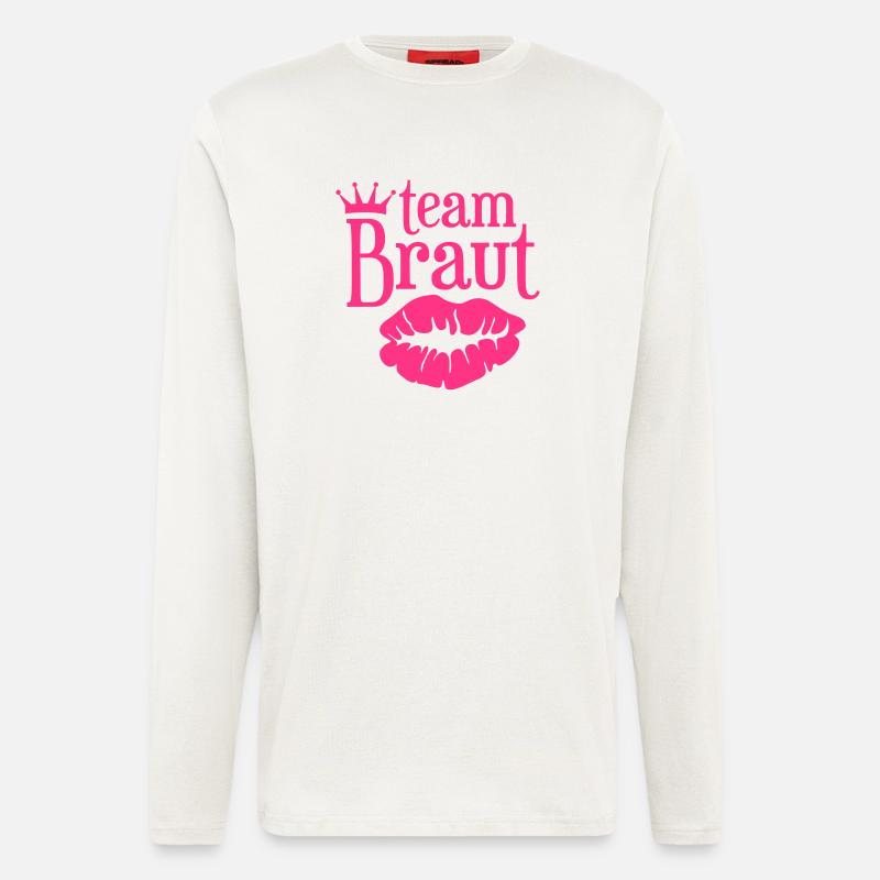 Team Braut - Junggesellinnenabschied - Langarmshirt - made by SPREAD  - OFF WHITE