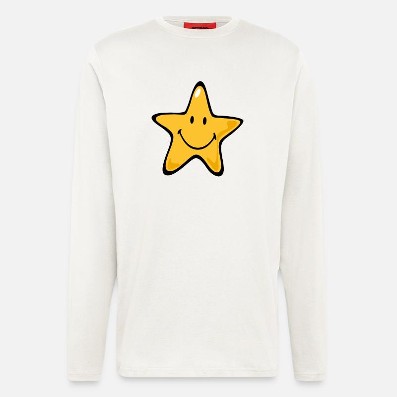 Smiley Star - Langarmshirt - made by SPREAD  - OFF WHITE